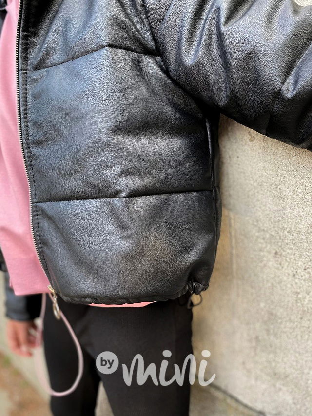 Podzimní crop bunda black