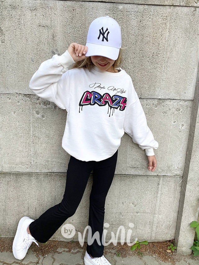 Crazy cats mikina white