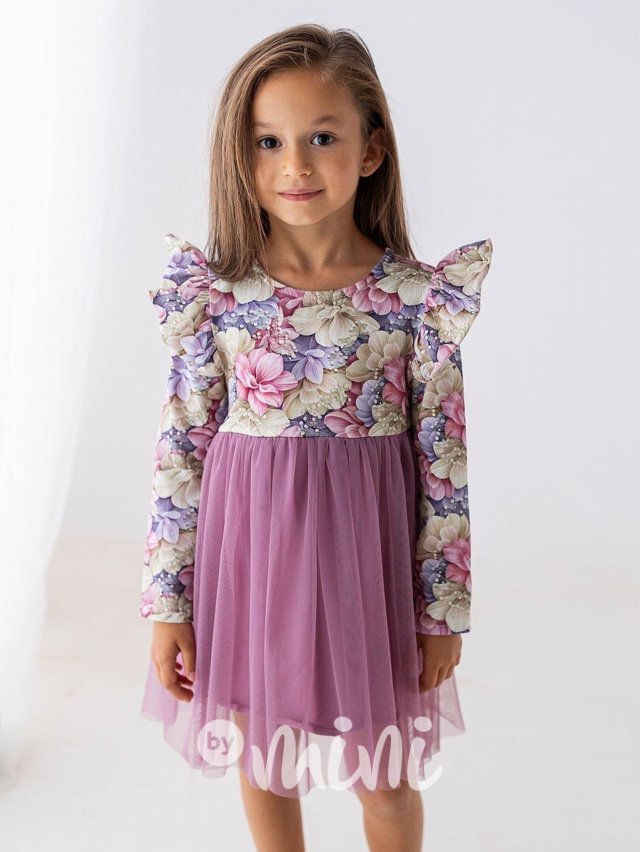 Lily Grey šaty s tylem pastel lila