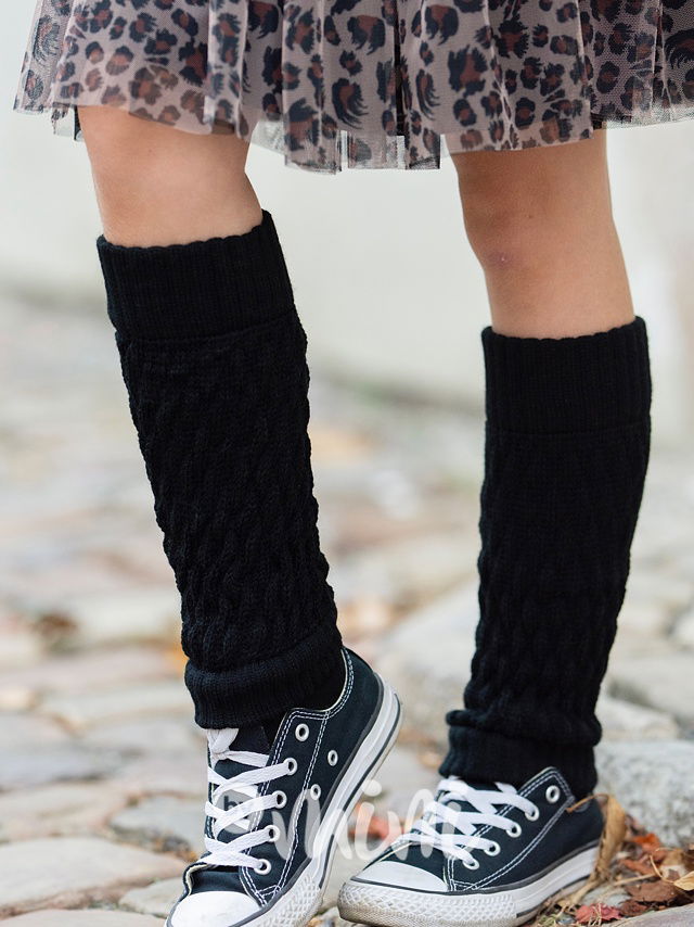 Teplé návleky černé