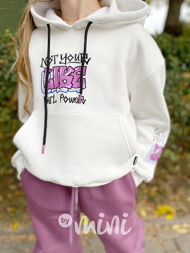 Thermo mikina LIKE white/purple
