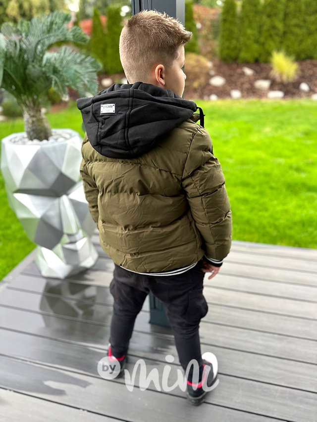 Zimní sporty hoodie bunda khaki