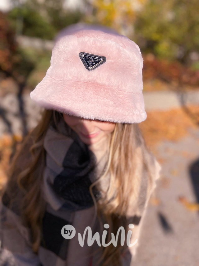 Fashion teplý klobouček růžový