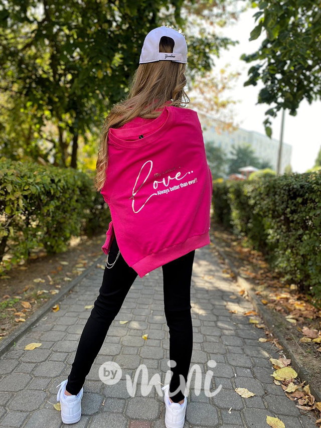 LOVE 2v1 mikina + tílko pink