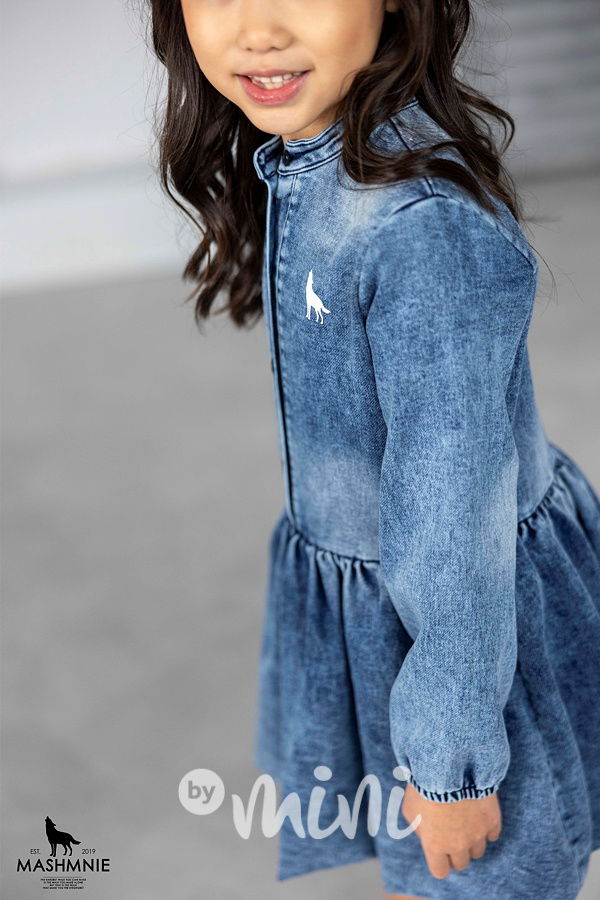 Mash Mnie denim šaty blue
