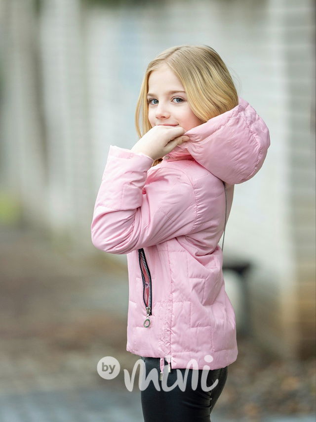 Jarní pink bunda s kabelkou