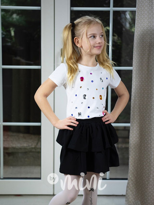 Lily grey maxi frill sukně černá