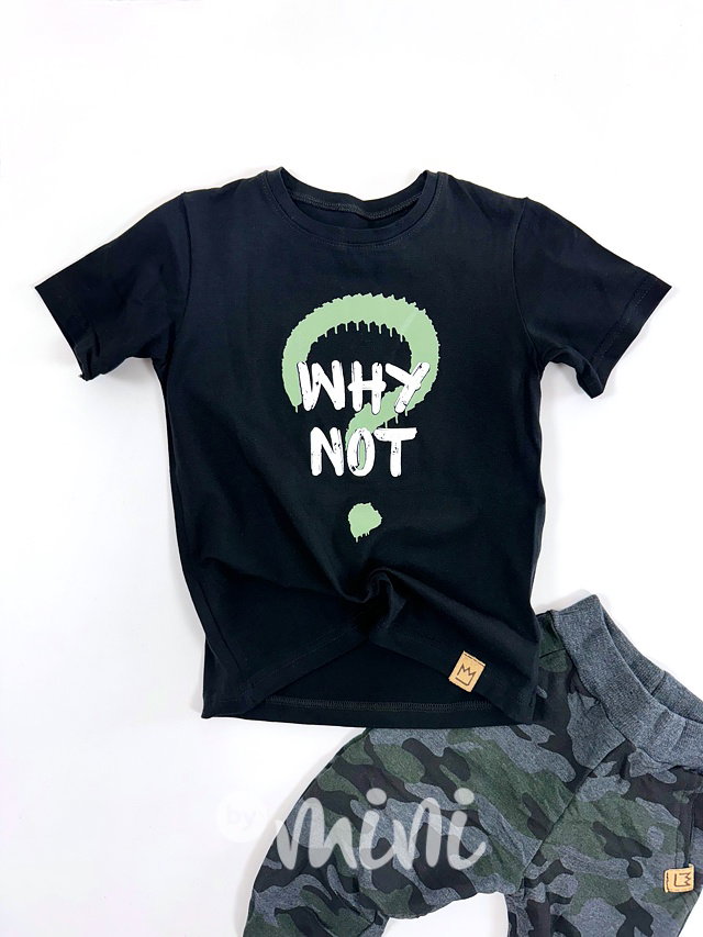 WHY NOT triko black/khaki
