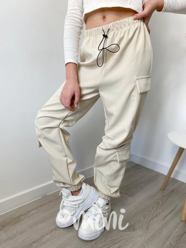 Jarní sporty cargo kapsáče ivory
