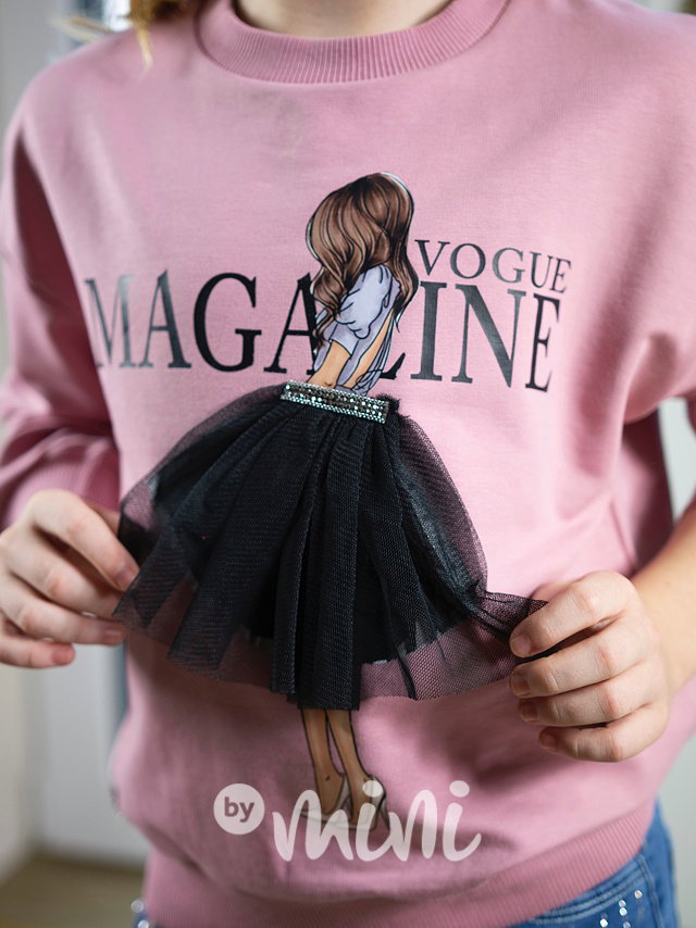 Vogue mikina old pink