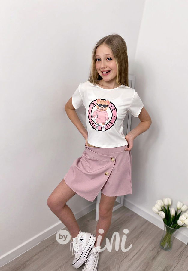 Bílý top s mašlí