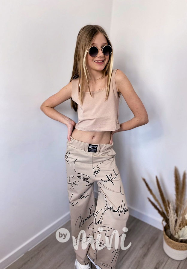 Béžový crop top