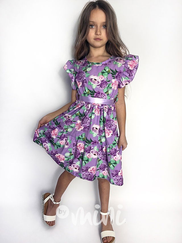 Flower šaty purple