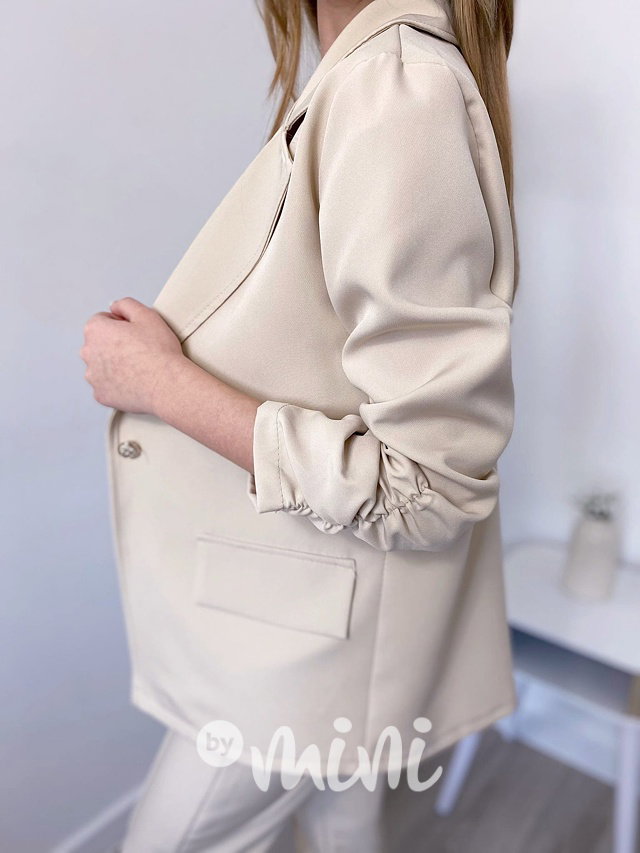 ELEGANT sako + kalhoty beige