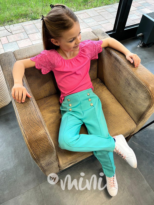 Blůzka s madeirou malinová