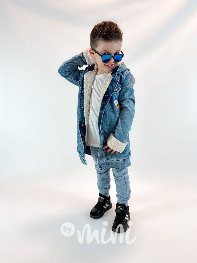 Teplý denim kabátek Donald