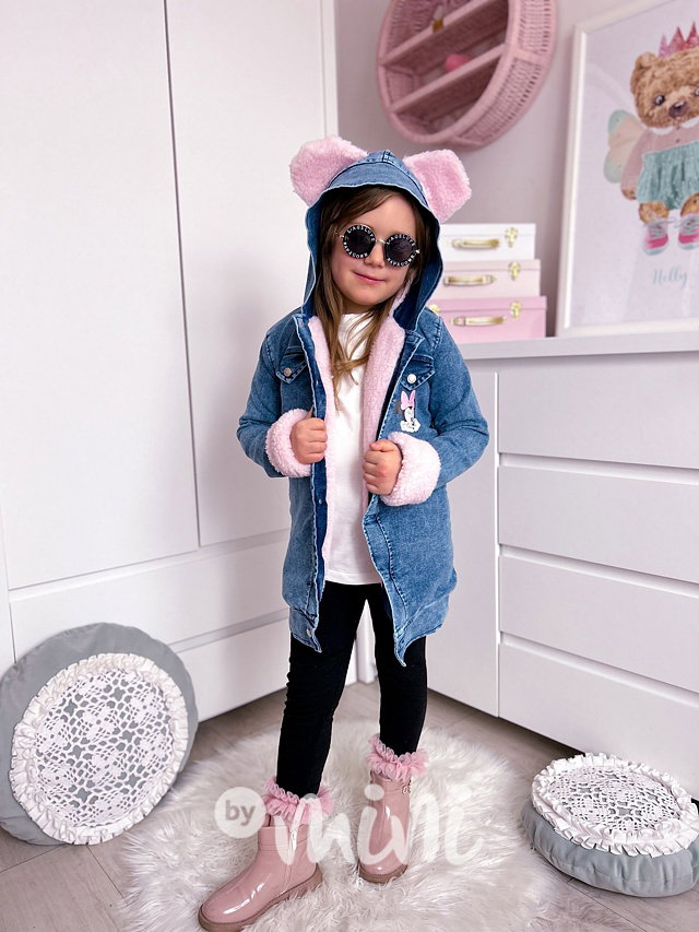 Teplý denim kabátek Minnie