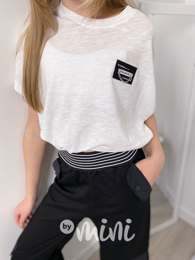 Crop oversize FASHION triko na stahování