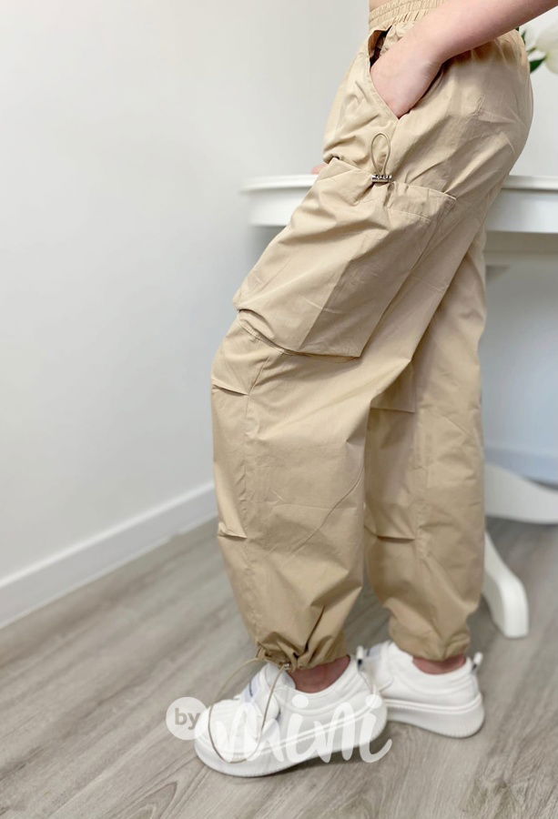 Parachute pants - cargo kapsáče beige