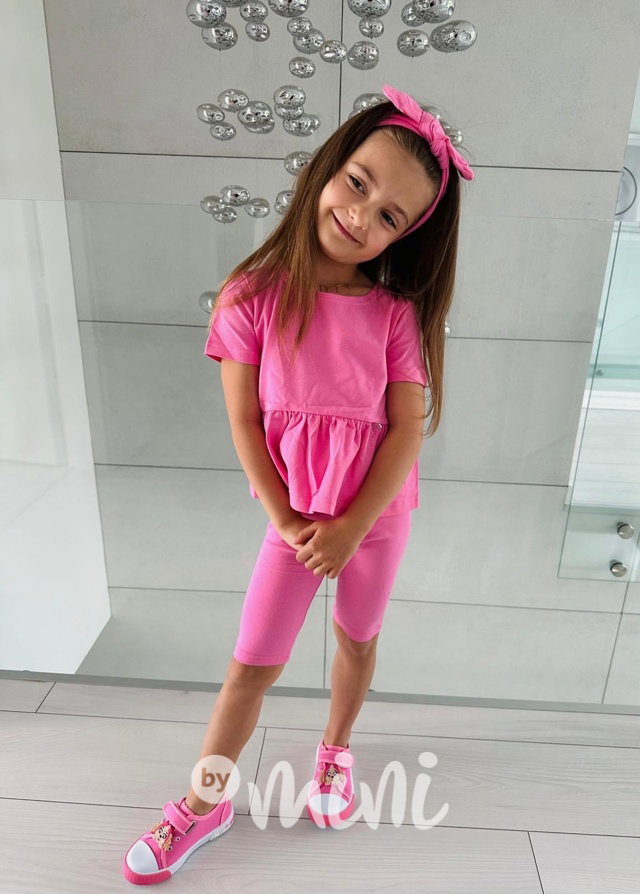 DARK PINK tunika + šortky + čelenka