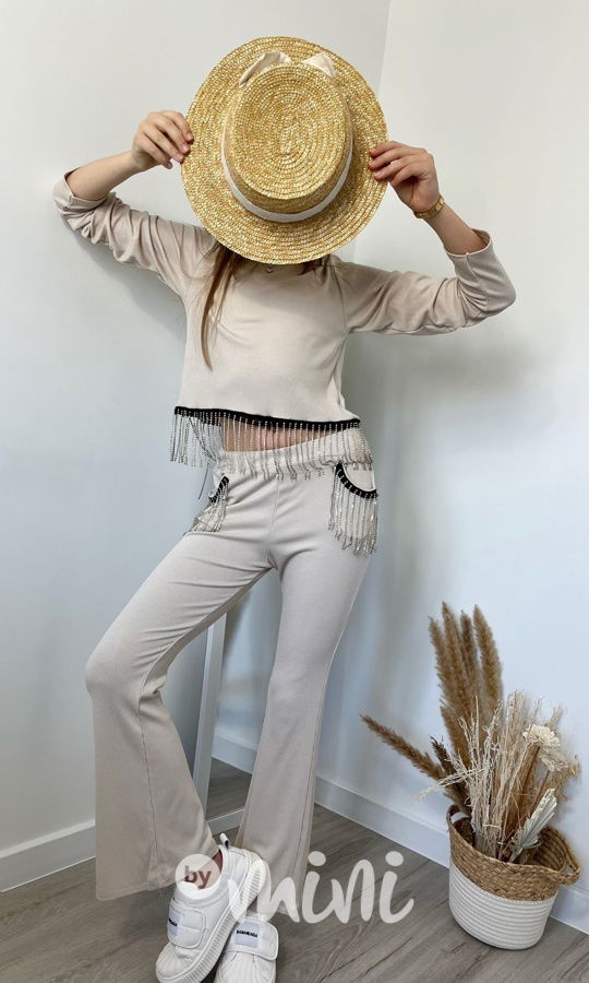 Béžový Gatsby komplet