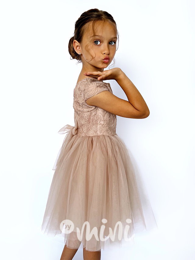 ROSE luxusní šaty vintage beige