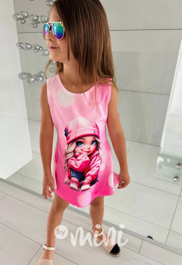 Street girl šaty pink