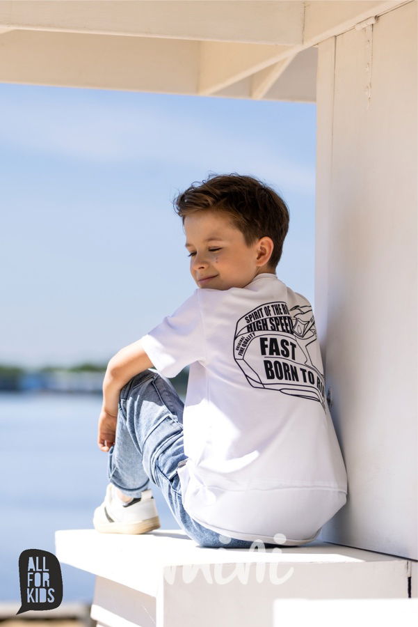 All for kids triko RIDE bílé