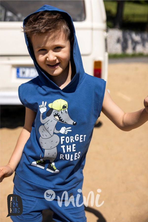 All for kids hoodie tílko modré