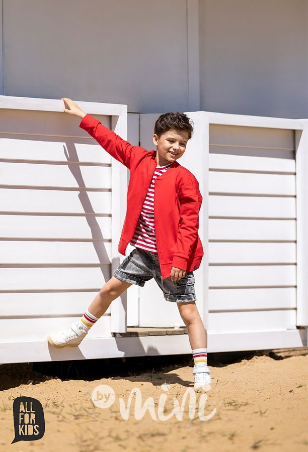 All for kids biker denim kraťasy ice black