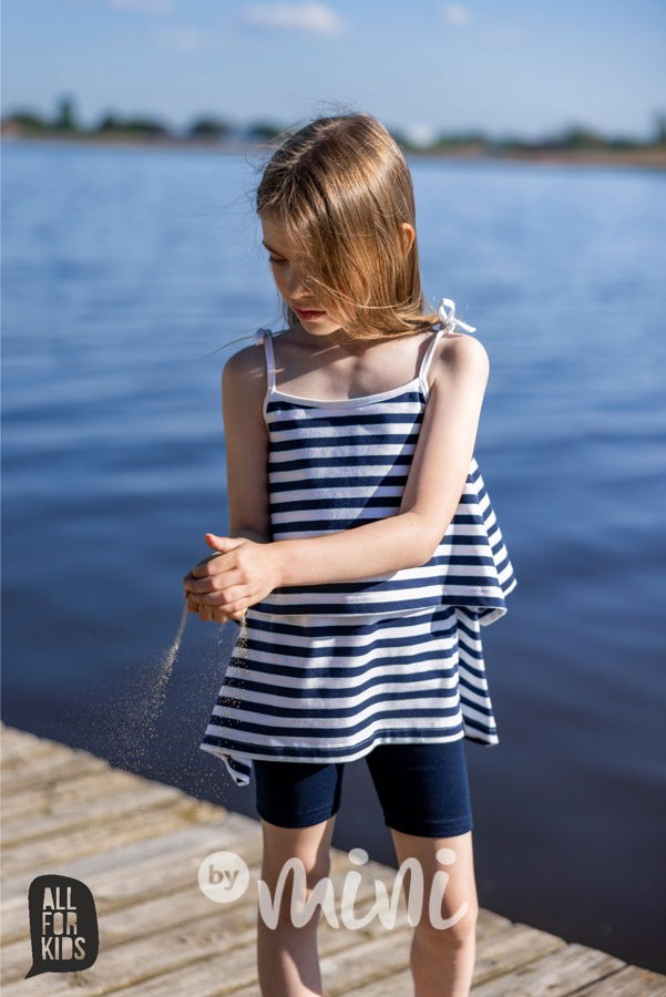All for kids pruhovaná tunika + šortky blue