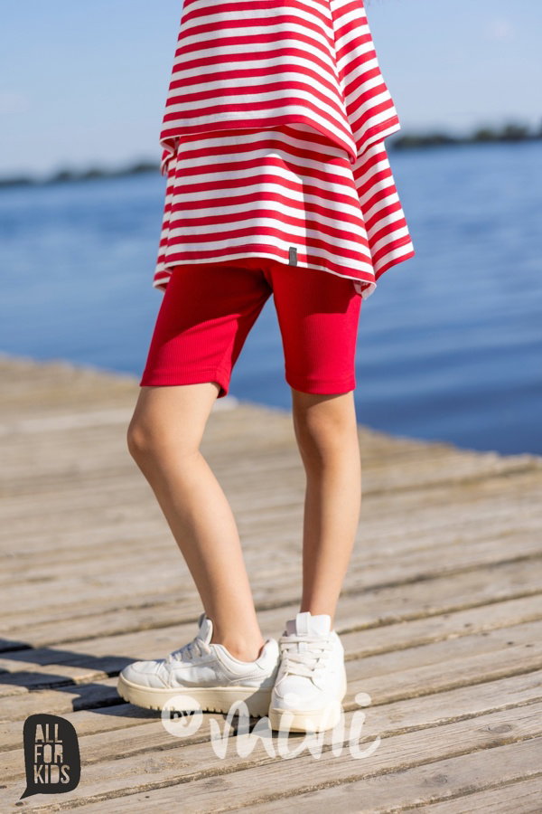 All for kids pruhovaná tunika + šortky red