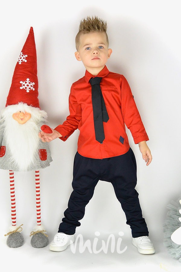 Červená košile + kravata