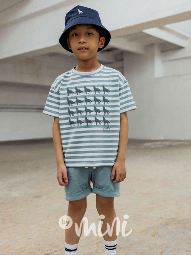 Mash Mnie pruhované triko WOLF ocean
