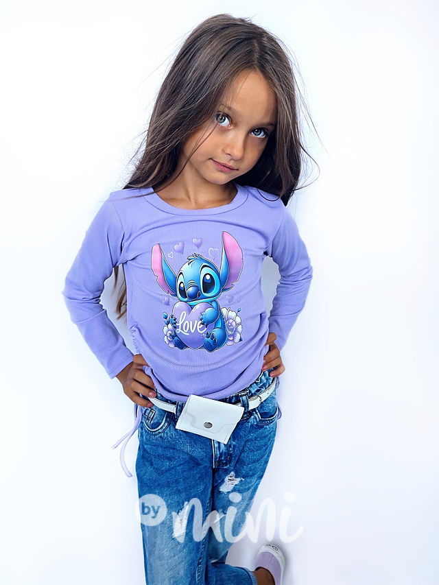 Lilo & Stitch longsleeve blůzka na stahování lila