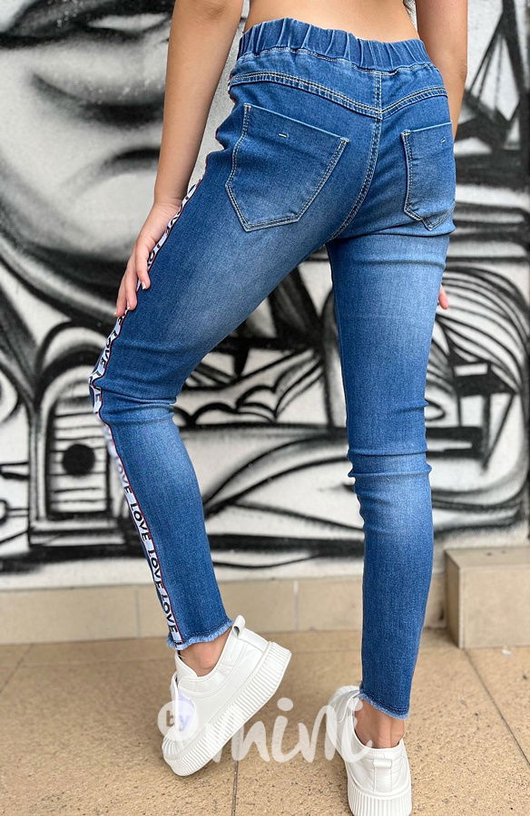 Denim jegginy LOVE