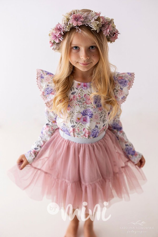 Romantic lila boho blůzka s řasením Lily Grey