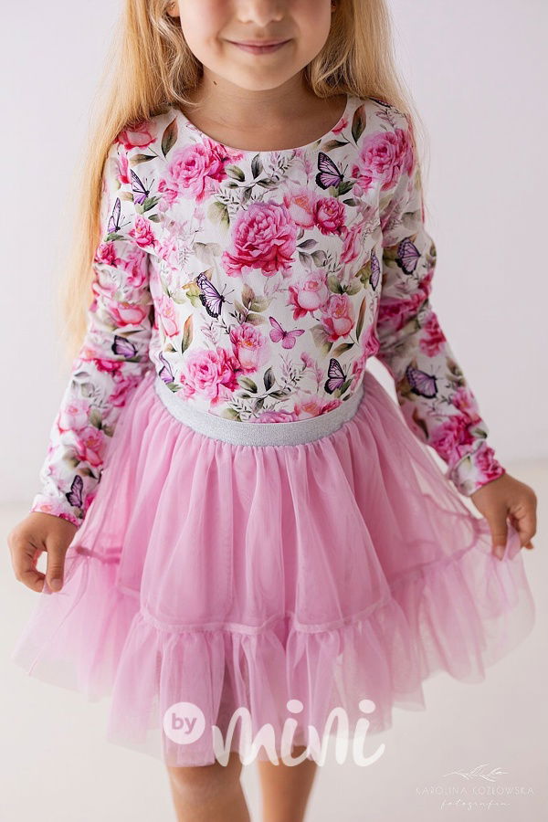 Růžová maxi tutu sukně Lily Grey