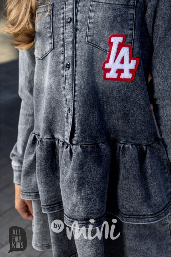 All for kids denim black šaty College