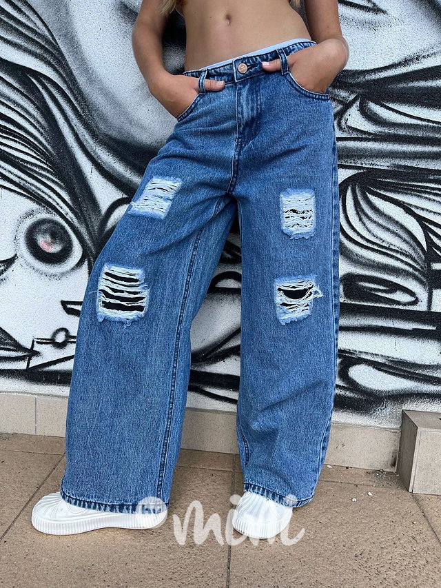Ripped volné jeansy