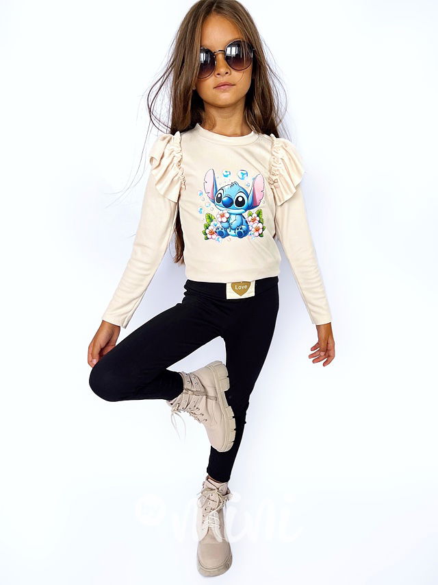 LOVE žebrované legíny black