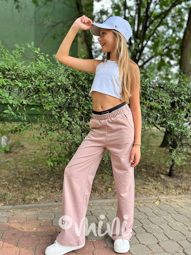 Relax švédy se stretch pasem pudrové