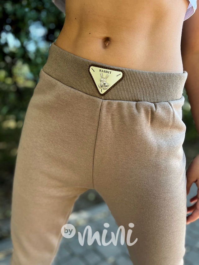 Zateplené legíny RABBIT béžové