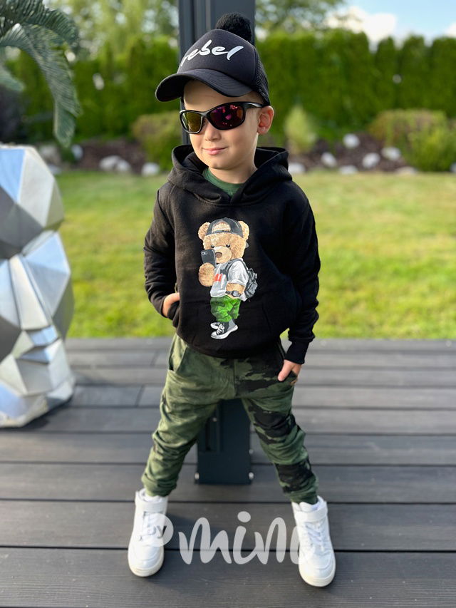 Selfie zateplená mikina černá