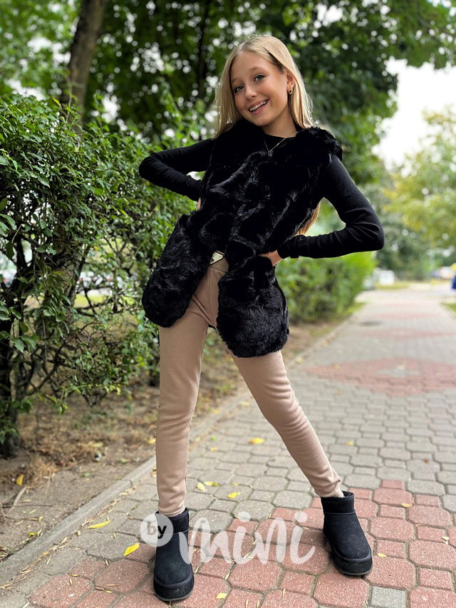Chlupatá vestička black