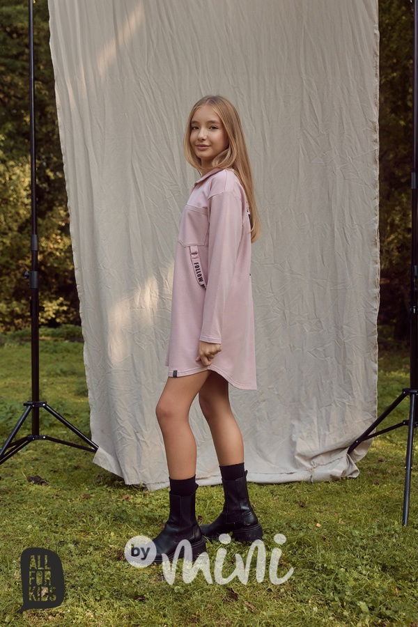 All for kids košilové šaty pink