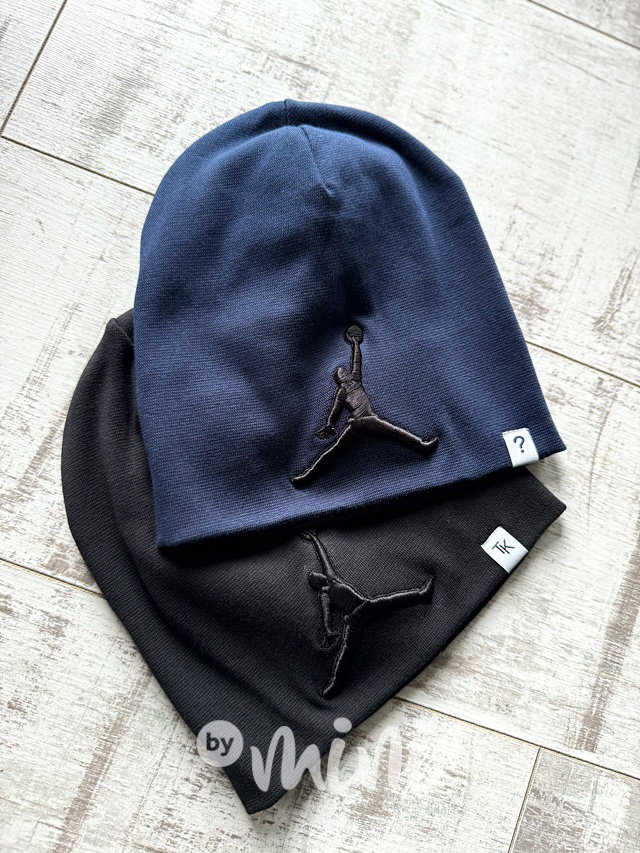 Basketball dvojitá beanie čepka modrá