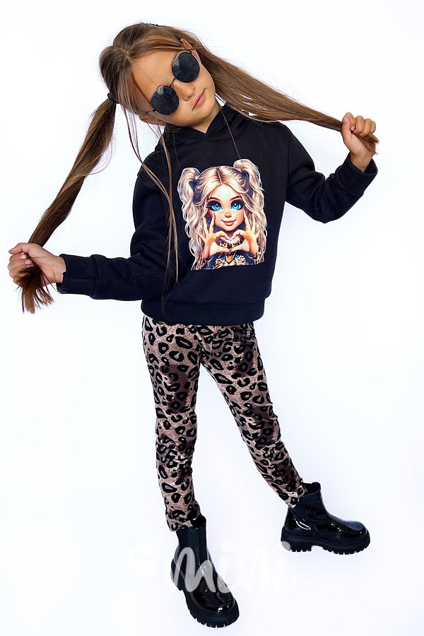 Extra silně zateplená mikina GIRL black