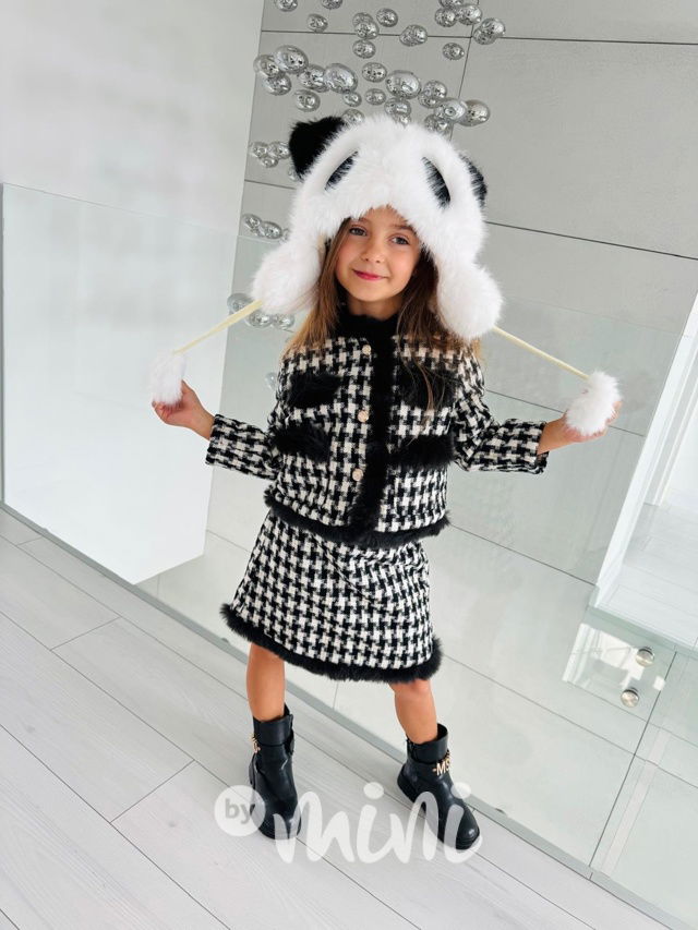 Panda chlupatá čepice