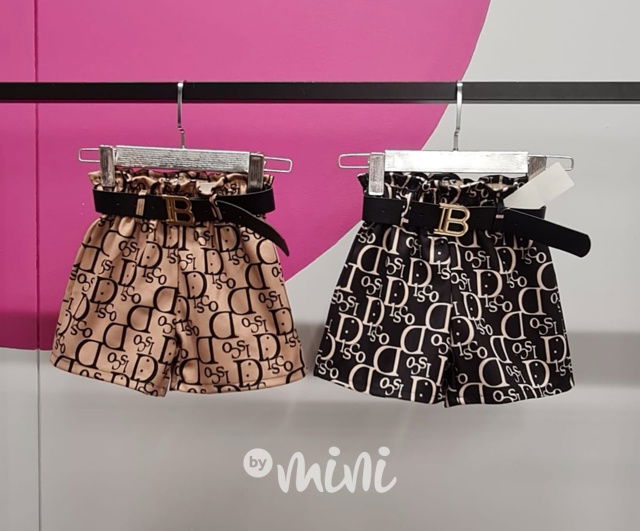 Lady Di kraťasy s páskem černé